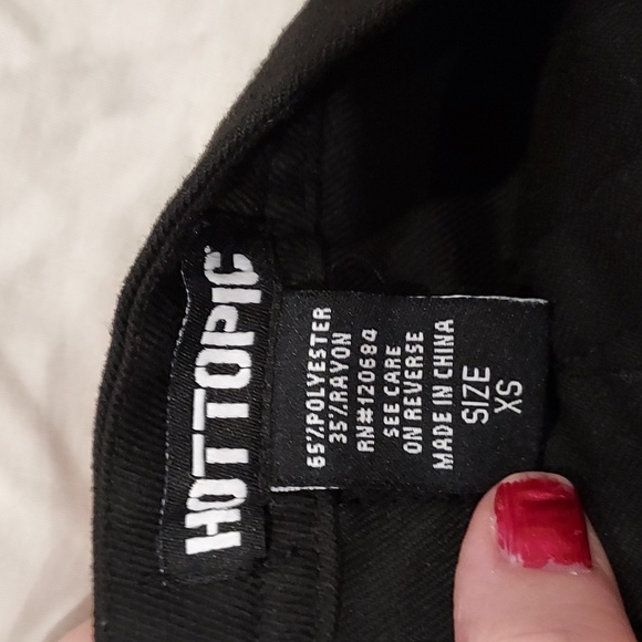 Hot Topic WismiGoth Reto Buckle Accented Black Mini Skirt Size XS - Picture 7 of 9